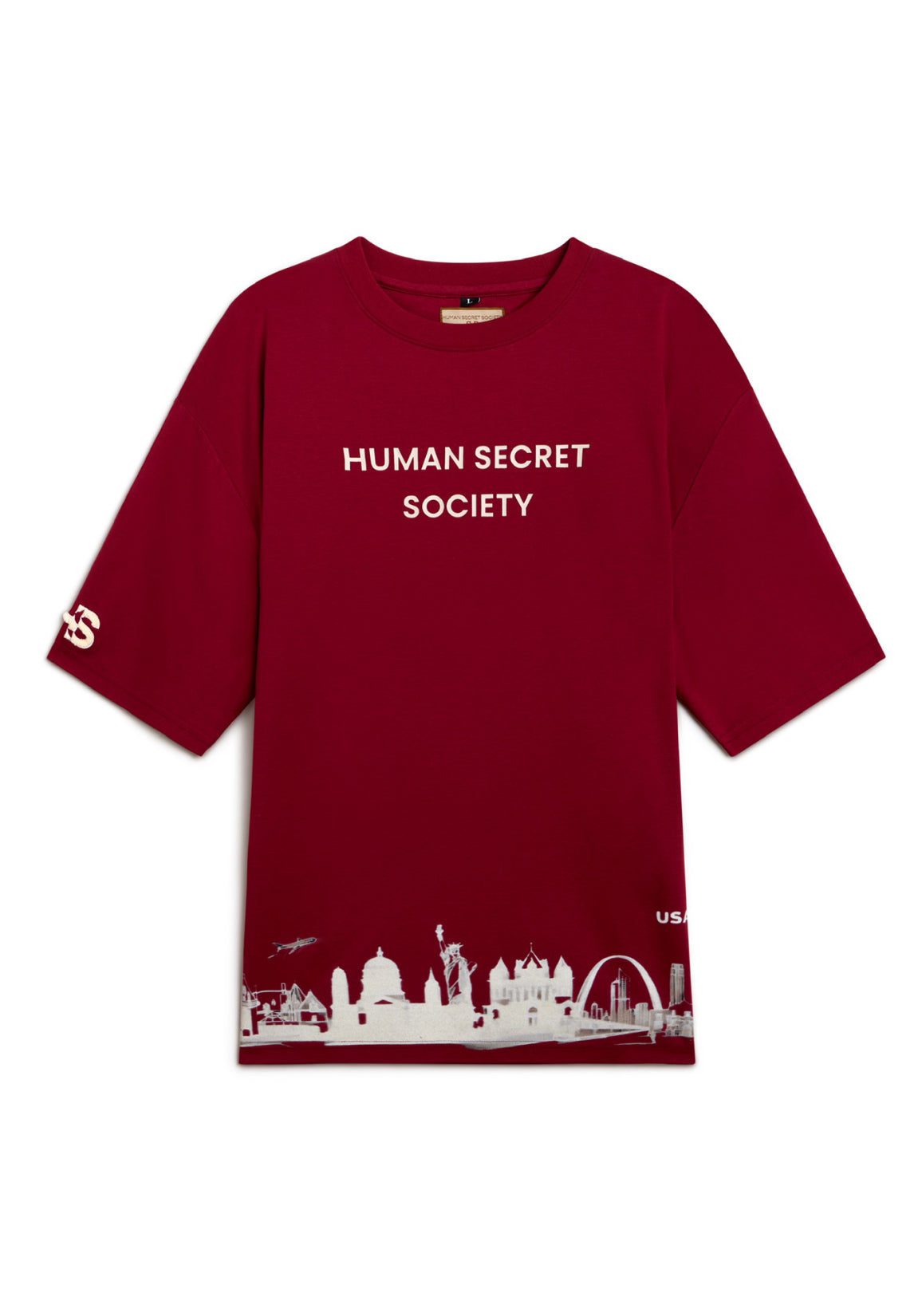 JERSEY VIEW baggy sleeves (COTTON/SILK/MODAL). RED
