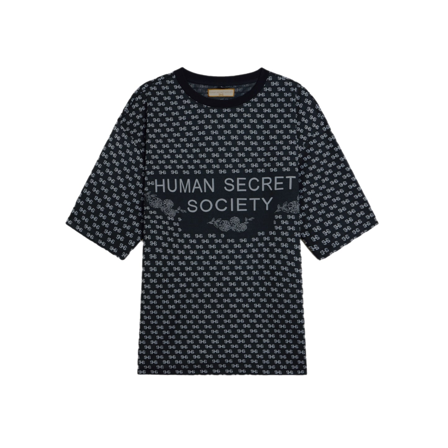 BLACK GARDEN TOP (SILK/COTTON JACQUARD)