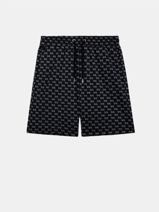 BLACK GARDEN SHORT                        (SILK/COTTON JACQUARD)