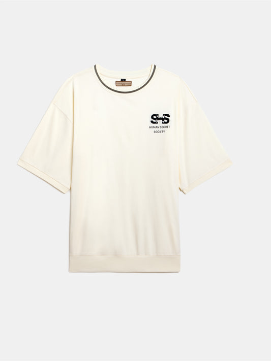 MILKY WAY.baggy sleeves (COTTON/SILK). CREAM